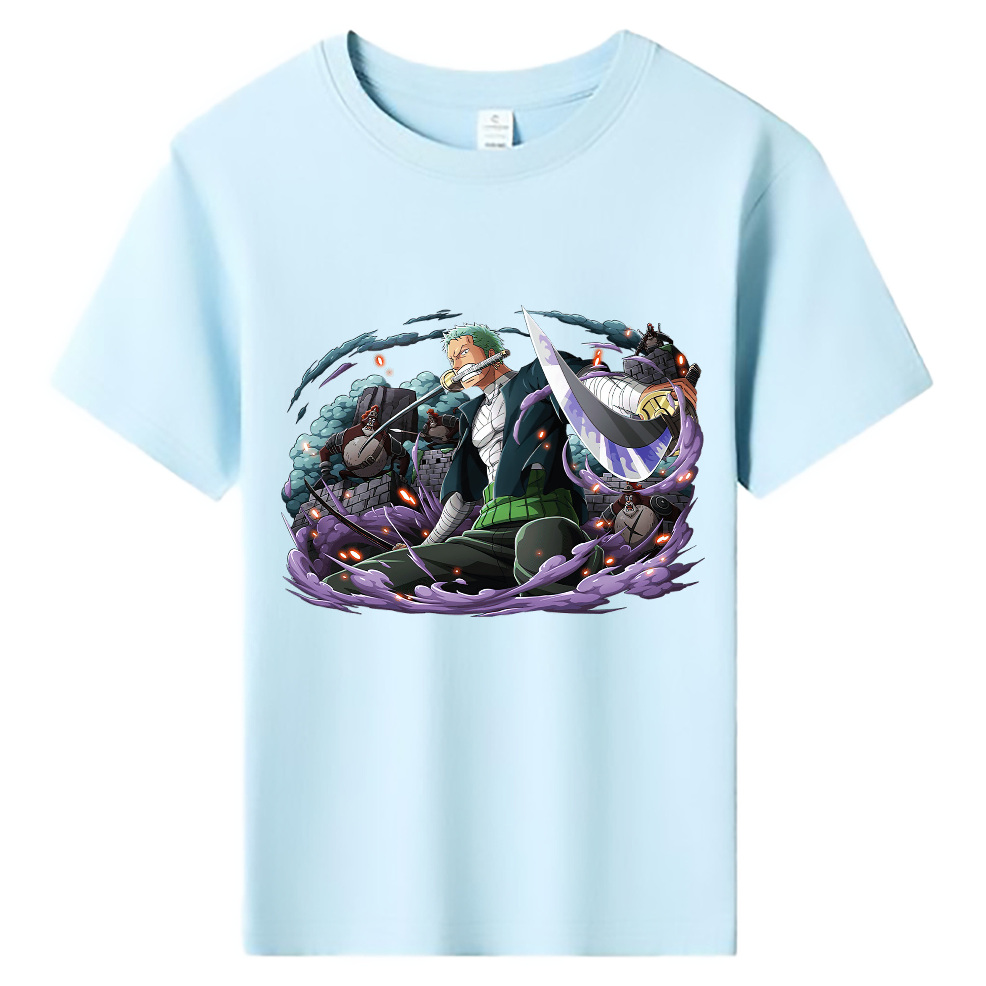 ワンピース ロロノア・ゾロ ONE PIECE Roronoa Zoro 綿100％キッズTシャツ（フロントプリント）